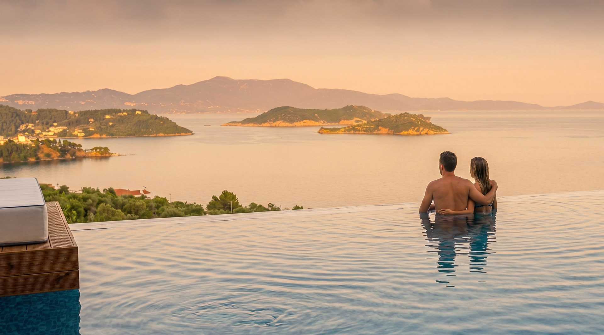 Skiathos Gea Villas private pool with sea view